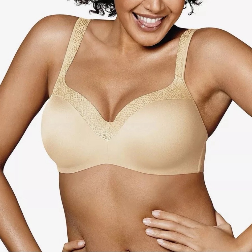 Playtex Secrets Full-coverage Underwire Bra Balconette Light Beige Size 40G